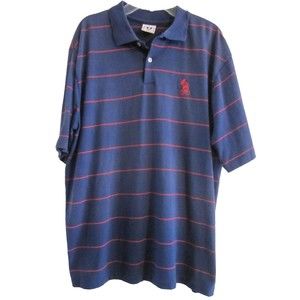 Vintage Disney Wear Mickey Mouse Mens XL Short Sleeve Red Polo Shirt Mickey Logo